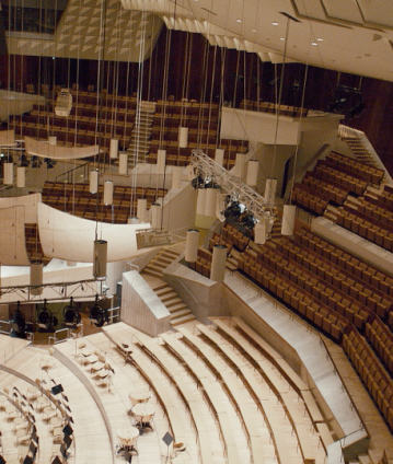 Interior view of the Berliner Philharmonie concert hall