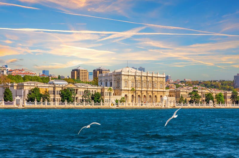 View of the Dolmabahçe Palace from a Bosphorus cruise