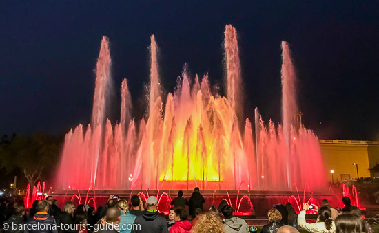 The Magic Fountain of Montjuïc during a night show