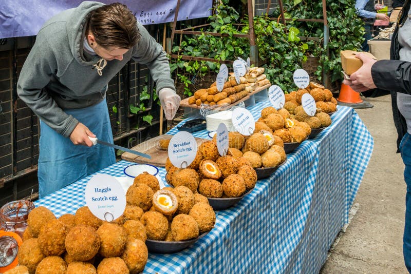 Food stalls under the railway arches at Maltby Street Market