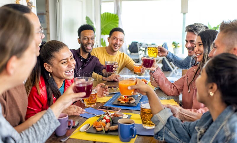 Friends sharing laughter and stories in a Dublin pub.