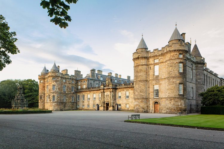 Exterior view of Holyrood Palace in Edinburgh