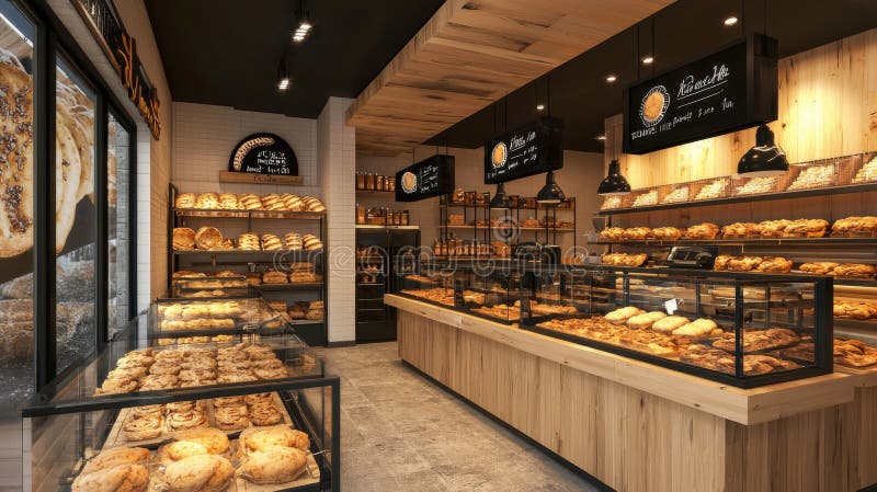 Interior of a charming Parisian boulangerie showcasing a variety of fresh breads and pastries.