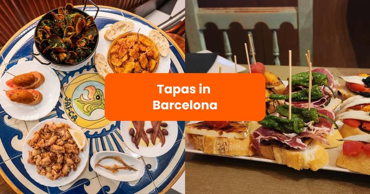 A delicious assortment of traditional Spanish tapas arranged on a table